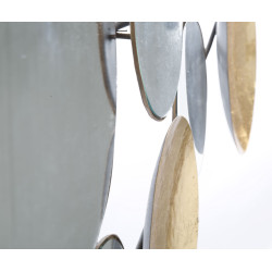 Miroir mural doré Glamour – 118x60 cm – Panneau déco chic et moderne