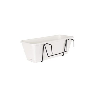 ARTEVASI Kit Jardiniere Venezia avec réserve d'eau - 10 L - 49 x 19,5 x 16,6 cm - Blanc