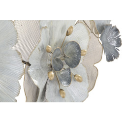 Painel de parede em ferro com motivos florais – 119x60 cm – Estilo Glam Romântico