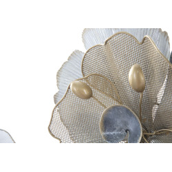 Panneau mural en fer à motifs fleuris – 119x60 cm – Style Glam romantique