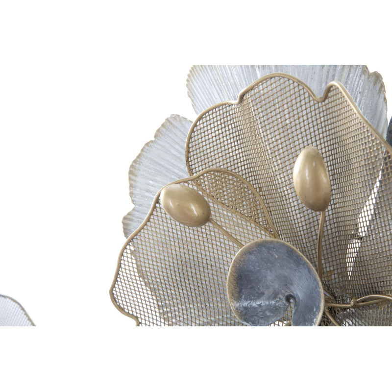 Painel de parede em ferro com motivos florais – 119x60 cm – Estilo Glam Romântico