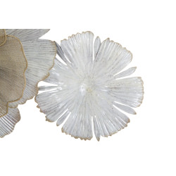 Painel de parede em ferro com motivos florais – 119x60 cm – Estilo Glam Romântico