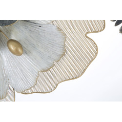 Panneau mural en fer à motifs fleuris – 119x60 cm – Style Glam romantique