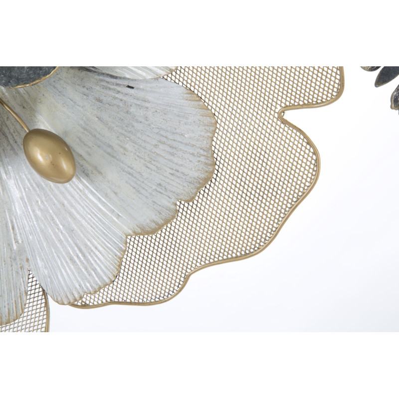 Painel de parede em ferro com motivos florais – 119x60 cm – Estilo Glam Romântico