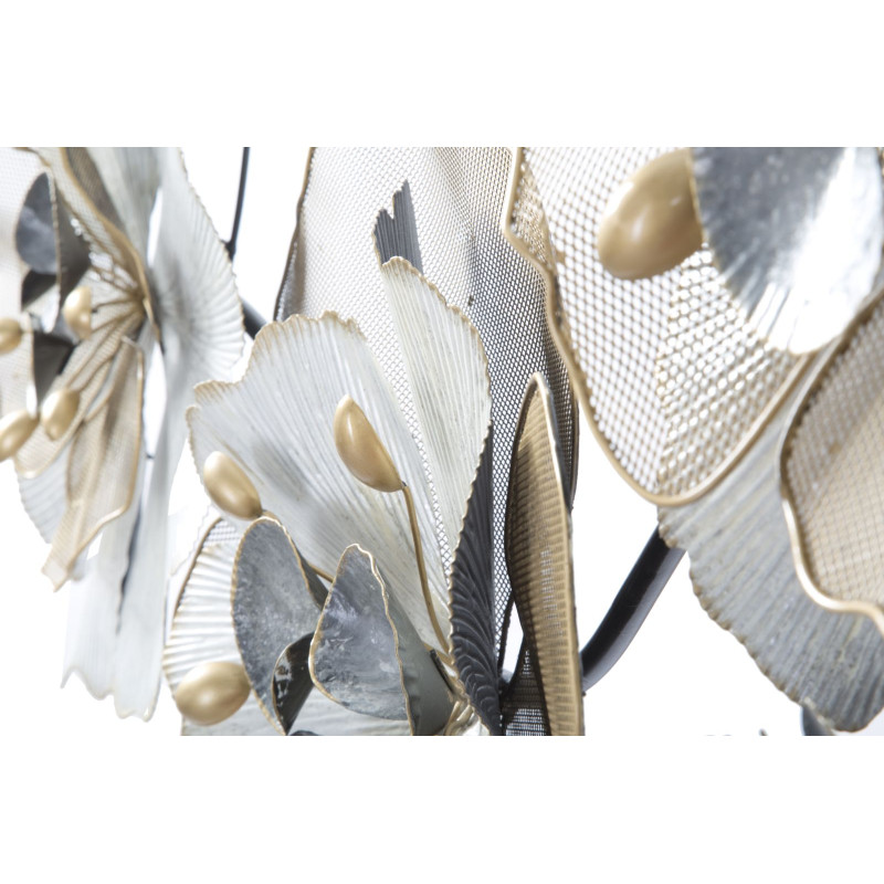 Pannello murale in ferro con motivi floreali – 119x60 cm – Stile Glamour Romantico