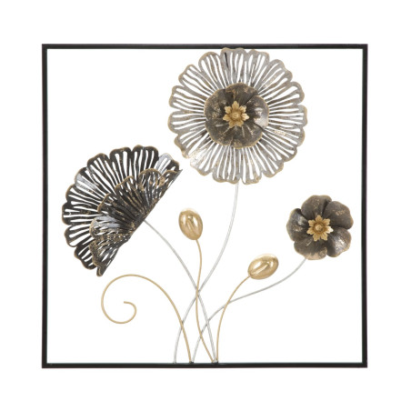 Pannello murale quadrato in ferro – 50x50 cm – Sobria decorazione da parete industriale