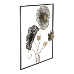 Pannello murale quadrato in ferro – 50x50 cm – Sobria decorazione da parete industriale