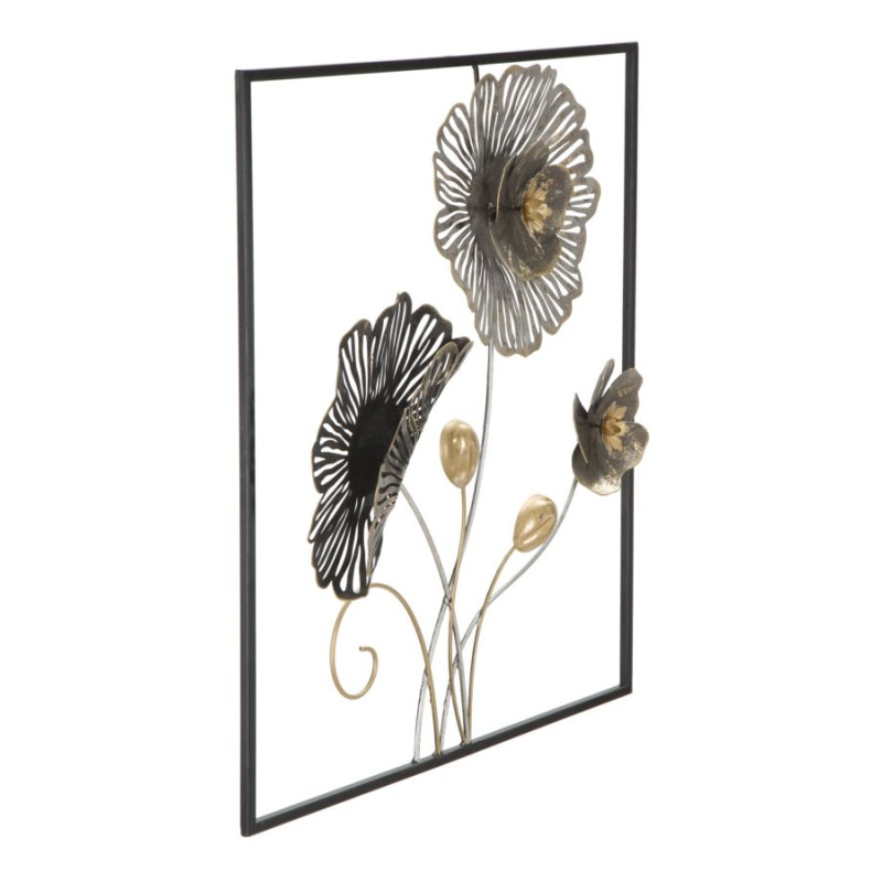 Pannello murale quadrato in ferro – 50x50 cm – Sobria decorazione da parete industriale