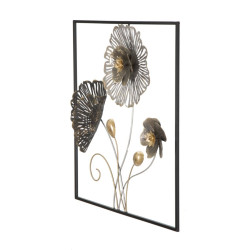 Pannello murale quadrato in ferro – 50x50 cm – Sobria decorazione da parete industriale