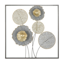 Painel de parede de ferro Squity – 50x50 cm – Design geométrico industrial