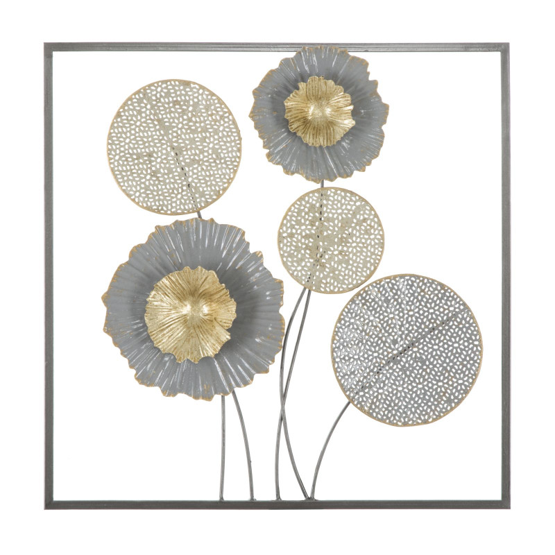 Panneau mural fer Squity – 50x50 cm – Design industriel géométrique