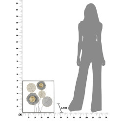 Pannello murale in ferro Squity – 50x50 cm – Design industriale geometrico
