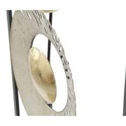 Anel de parede em ferro – 31x89 cm – Elemento decorativo industrial moderno