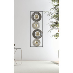 Anello da parete in ferro – 31x89 cm – Elemento decorativo industriale moderno