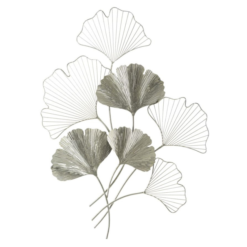 Panneau mural argent Goxy – 62x86 cm – Métal brillant style Glam