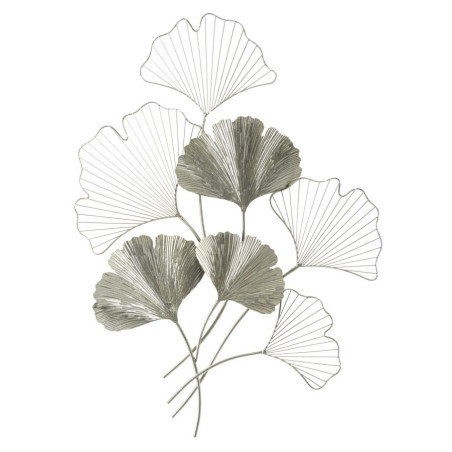 Panneau mural argent Goxy – 62x86 cm – Métal brillant style Glam