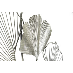 Painel de parede prateado Goxy – 62x86 cm – Metal brilhante estilo Glam