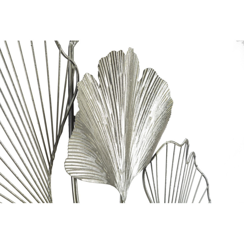 Panneau mural argent Goxy – 62x86 cm – Métal brillant style Glam