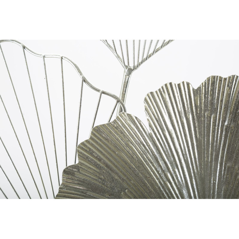 Painel de parede prateado Goxy – 62x86 cm – Metal brilhante estilo Glam