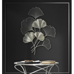 Pannello murale argento Goxy – 62x86 cm – Metallo lucido stile Glam