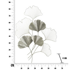 Painel de parede prateado Goxy – 62x86 cm – Metal brilhante estilo Glam