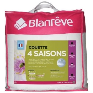 BLANREVE Couette 4 saisons - 220 x 240 cm - Blanc