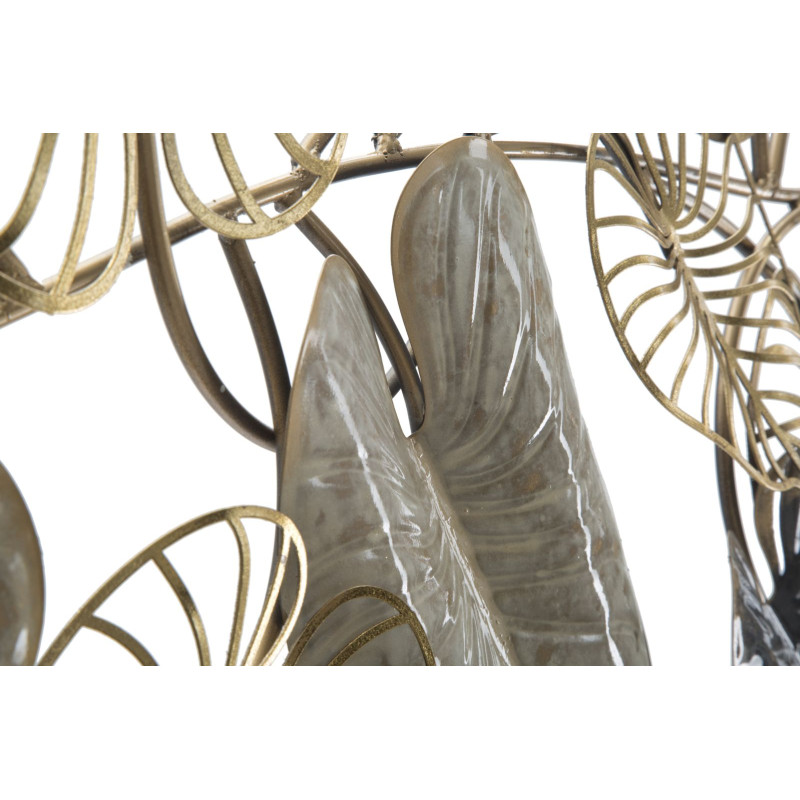 Painel de parede de ferro Century – Modelo A – 131x61 cm – Decoração de parede dourada Glam