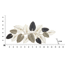 Pannello murale in ferro Century – Modello A – 131x61 cm – Decorazione murale dorata Glam