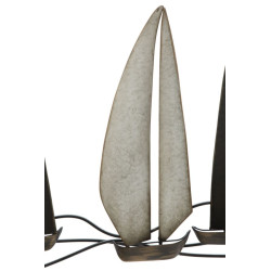 Pannello murale in ferro Regata – 119x51 cm – Raffinata decorazione industriale