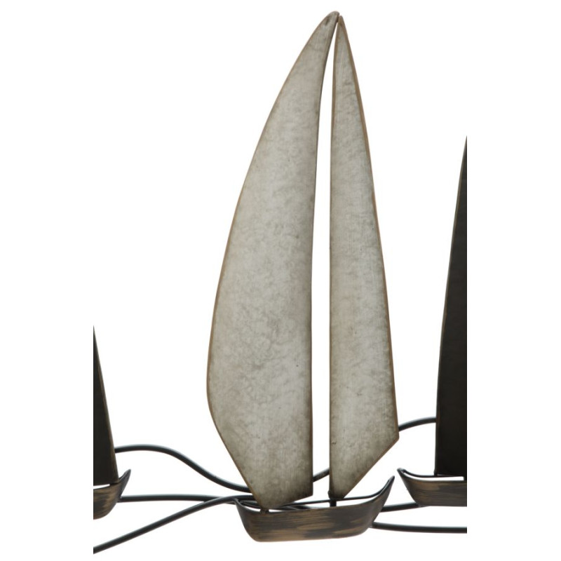 Panneau mural fer Regata – 119x51 cm – Déco industrielle raffinée