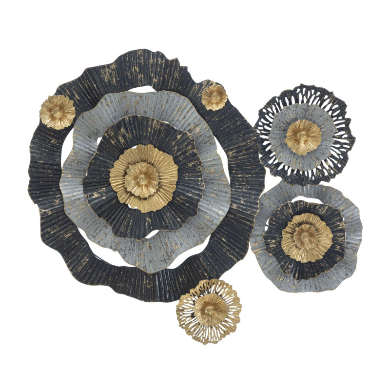 Panel de pared de hierro Otos – 100x80 cm – Diseño Glamour dorado