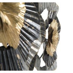 Painel de parede em ferro Otos – 100x80 cm – Design dourado Glam