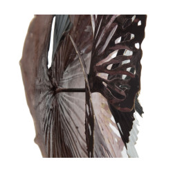 Pannello murale in ferro Bunga – 73x72 cm – Elegante fiore metallico Glam