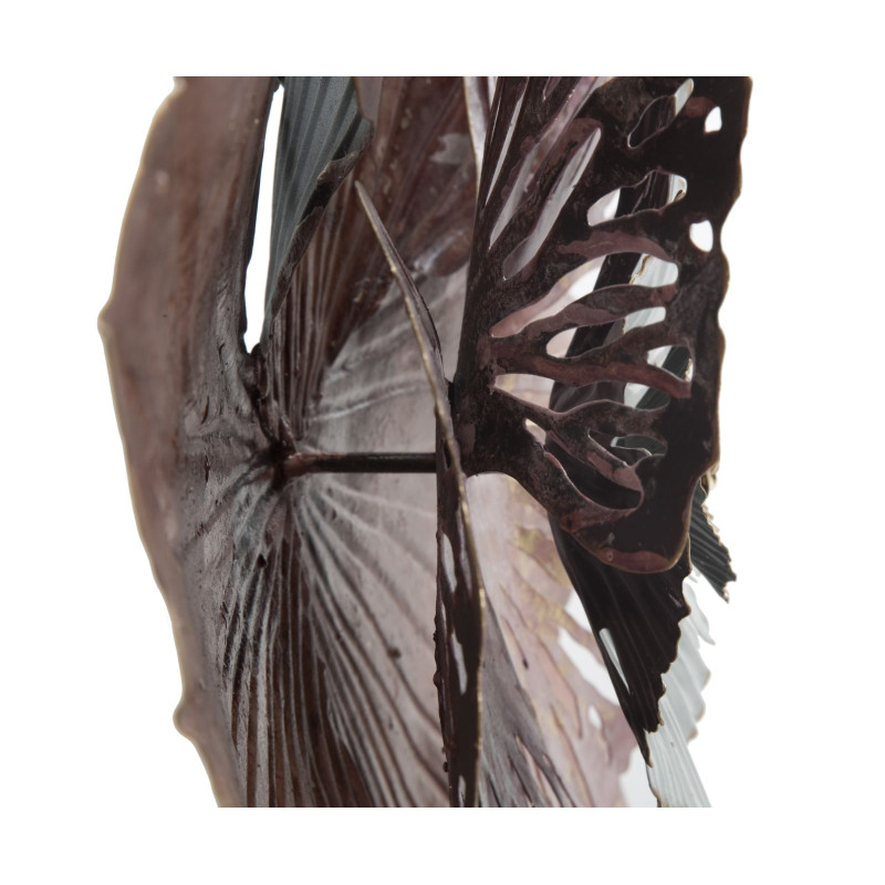 Panneau mural fer Bunga – 73x72 cm – Fleur métallique Glam élégante