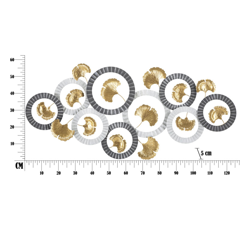 Pannello murale in ferro Arty – Modello A – 126x58 cm – Design artistico Glamour