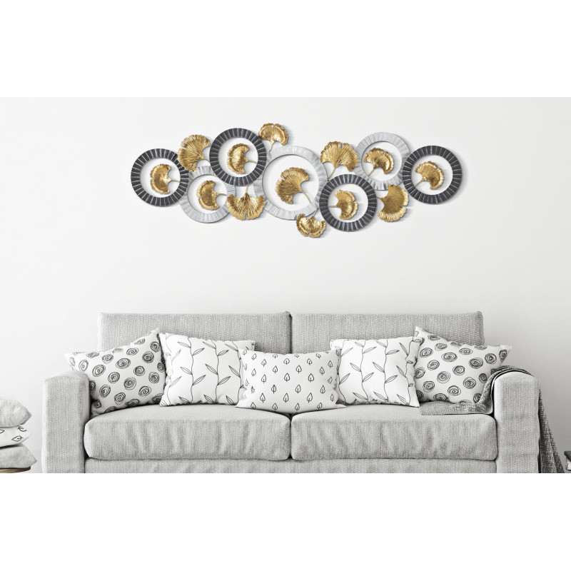 Panel de pared de hierro Arty – Modelo B – 127x44 cm – Panel de pared creativo Glam