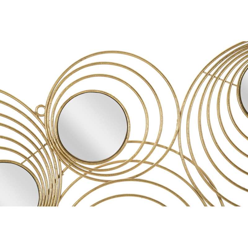 Panel de pared de hierro Rayons – 90x45 cm – Metal dorado efecto sol Glamour