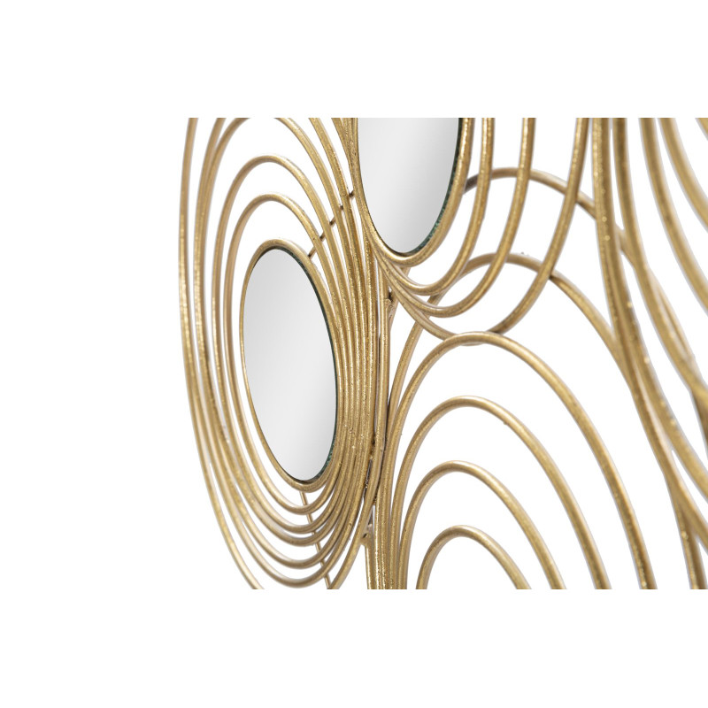 Panel de pared de hierro Rayons – 90x45 cm – Metal dorado efecto sol Glamour