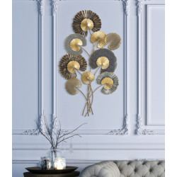 Panneau mural fer -C- – 63x109 cm – Design vertical Glam moderne