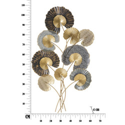 Pannello murale in ferro -C- – 63x109 cm – Design verticale Glam moderno