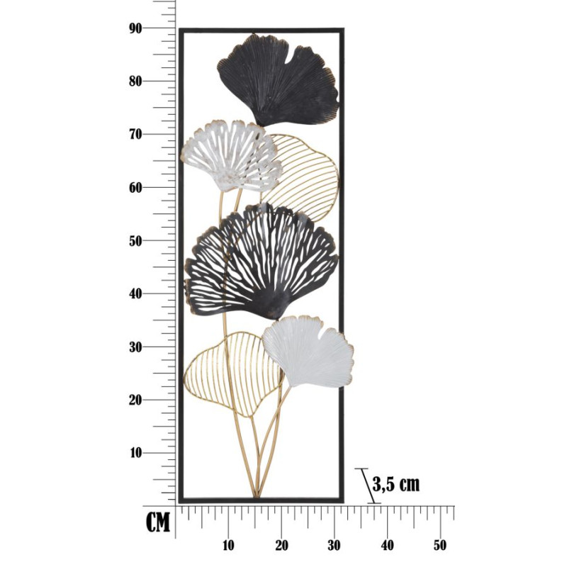 Painel de parede de ferro Ory – Modelo A – 31x90 cm – Estilo Glam contemporâneo