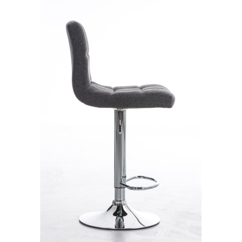 Tabouret de bar Pérou TISSU C gris clair