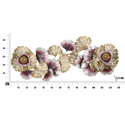 Panel de pared de hierro de color – Modelo A – 130x54 cm – Panel dorado moderno Glam