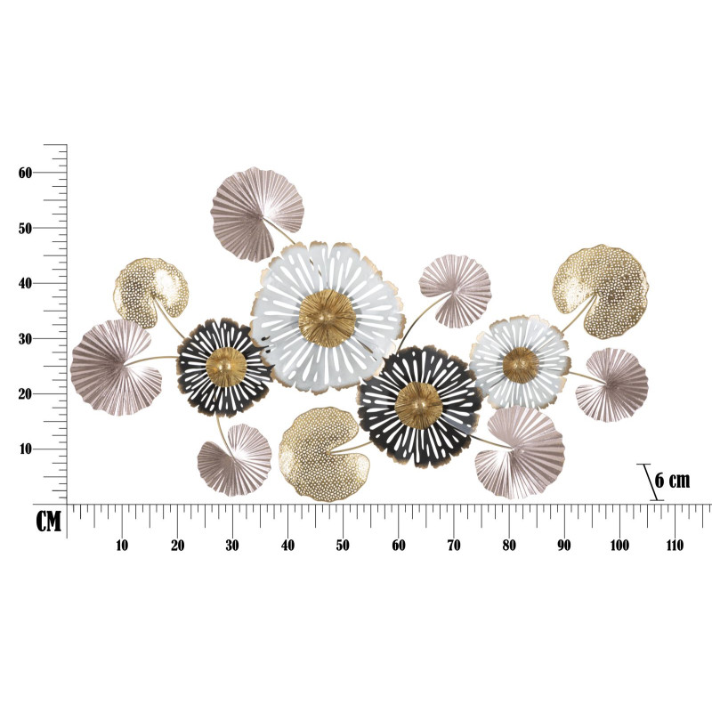 Pannello murale in ferro Pinky – Modello B – 106x60 cm – Design Glam elegante e moderno