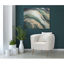 Peinture murale Greenery – 80x100 cm – Déco nature chic et moderne Glam