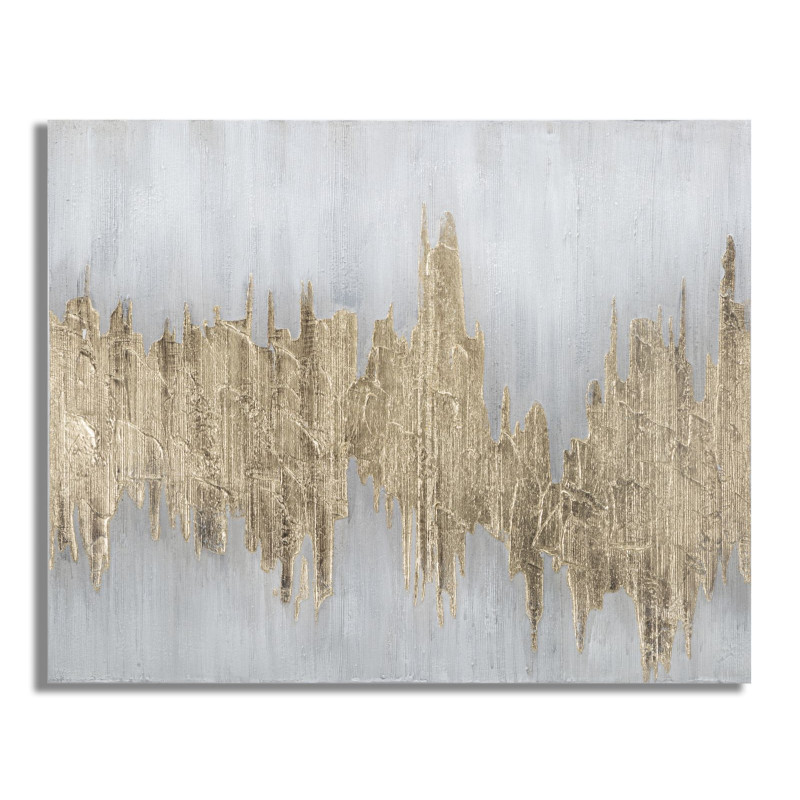 Pintura de Parede Goldage – 100x80 cm – Brilho Dourado e Toque Luxuoso