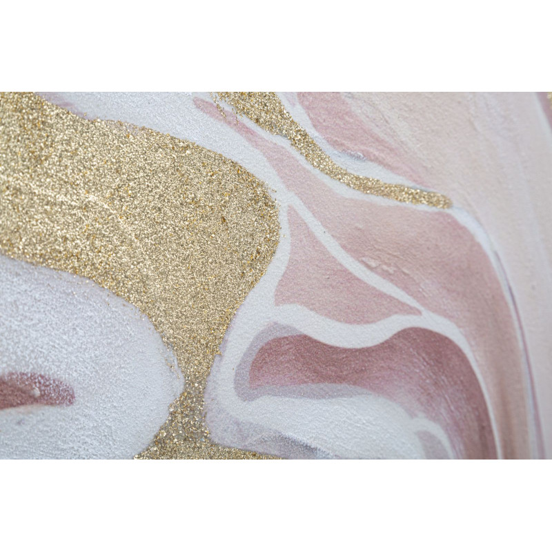 Pittura murale Pinkly – 80x80 cm – Tocco rosa Glam morbido e femminile