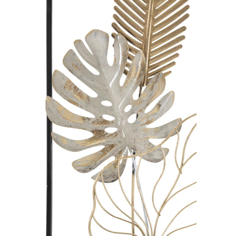 Panneau mural en fer Plam – Modèle B – 28x74 cm – Déco Glam épurée et moderne