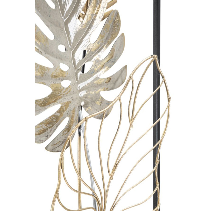 Painel de parede em ferro Plam – Modelo B – 28x74 cm – Decoração Glamour refinada e moderna