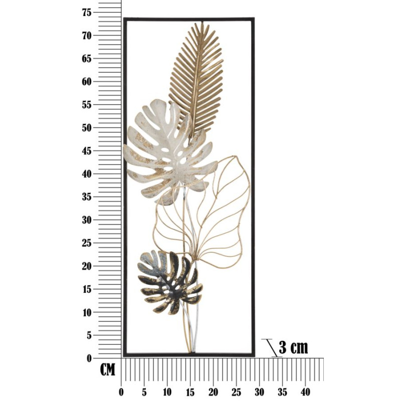 Panel de pared de hierro Plam – Modelo B – 28x74 cm – Deco Glam depurada y moderna